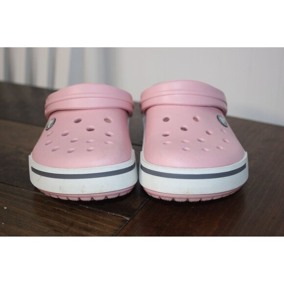 Crocs Pink Classic Clog Slip-On Shoes W/ Ventilation Holes Unisex Size W8 M6 - Picture 3 of 7